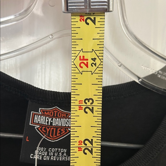 Harley-Davidson Black Tank Top with Skull Logo and lace cap sleeves - Picture 10 of 10